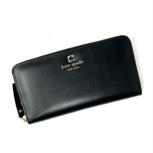 Kate Spade Charlotte Terrace Neda Black Leather Zip Around Wallet